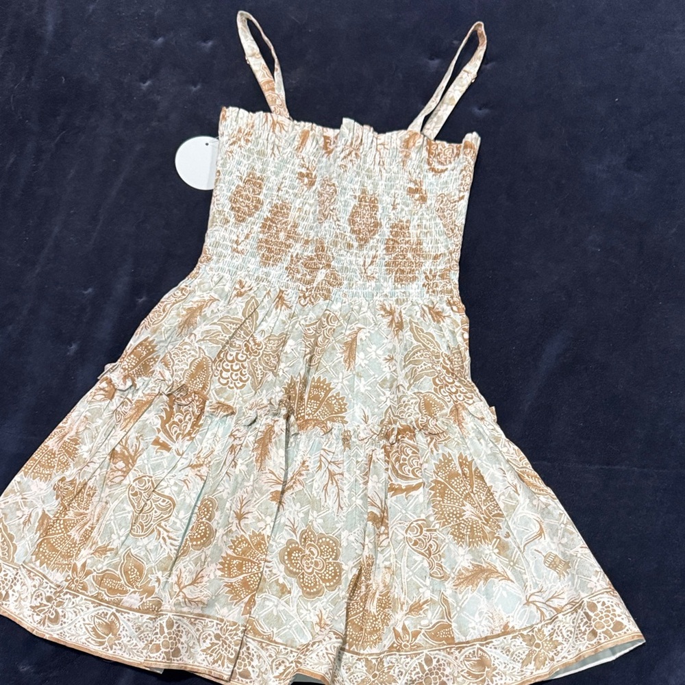 Hill House Seraphina Mini Nap Dress Calico Trellis S NWT - Picture 4 of 7